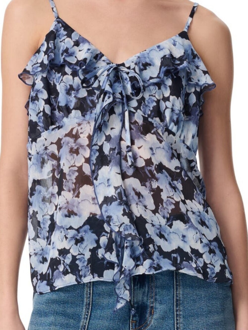 Robert Rodriguez Justine Cascading Ruffle Chiffon Camisole Size X Large Nwt ❤️